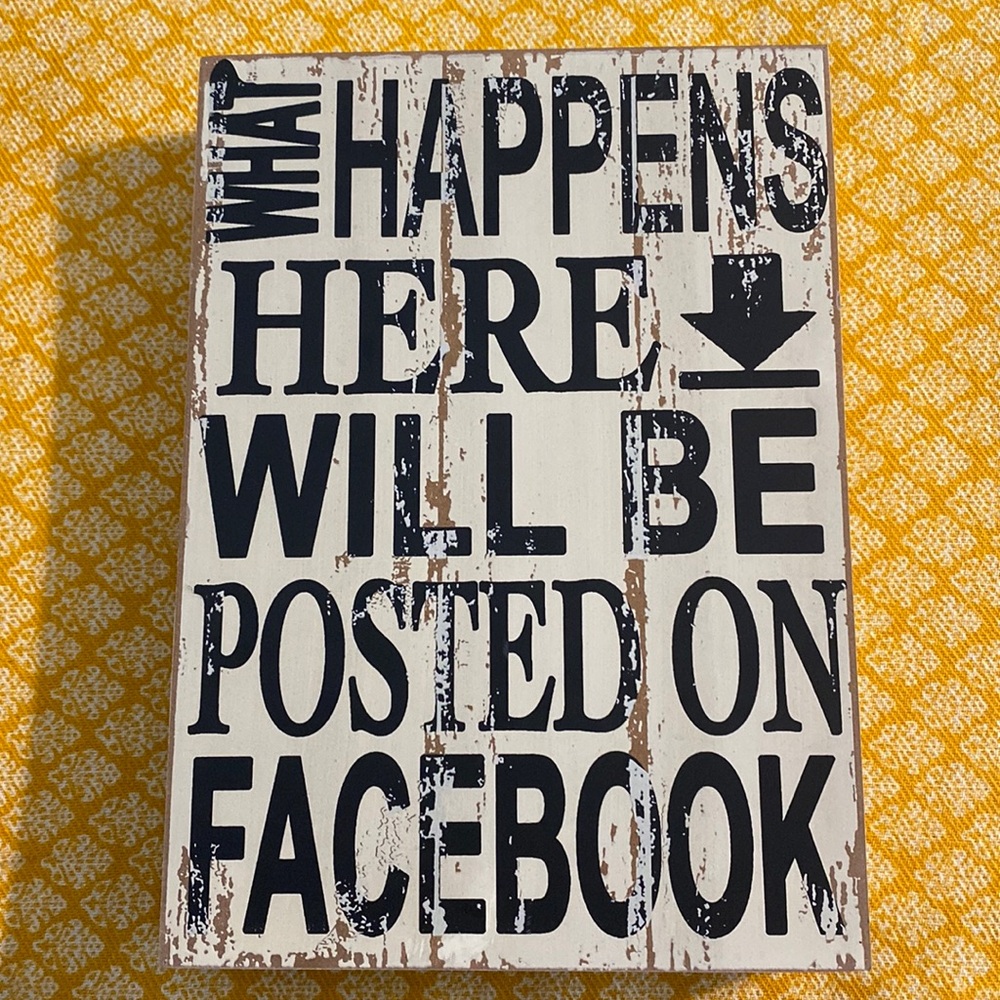 Facebook Decorative Sign for home 8x11